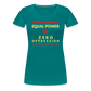 Equal Power T-Shirt - Women Short Sleeve - Sym-Red-Yellow - teal