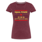 Equal Power T-Shirt - Women Short Sleeve - Sym-Red-Yellow - heather burgundy