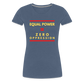 Equal Power T-Shirt - Women Short Sleeve - Sym-Red-Yellow - heather blue