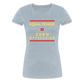 Equal Power T-Shirt - Women Short Sleeve - Sym-Red-Yellow - heather ice blue